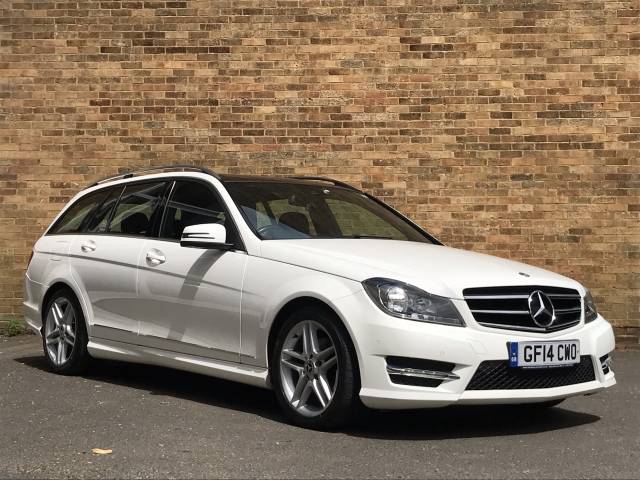 Mercedes-Benz C Class 2.1 C220 CDI AMG Sport Edition panoramic sunroof 5dr Auto [Premium Plus] Estate Diesel White