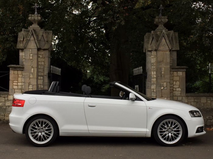 Audi A3 2.0 TDI Diesel S Line 2dr S Tronic Auto Automatic Cabriolet Convertible Diesel White