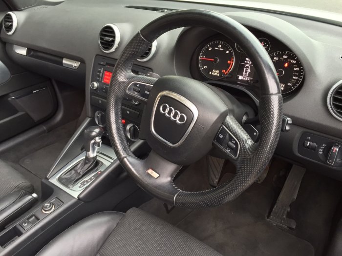 Audi A3 2.0 TDI Diesel S Line 2dr S Tronic Auto Automatic Cabriolet Convertible Diesel White