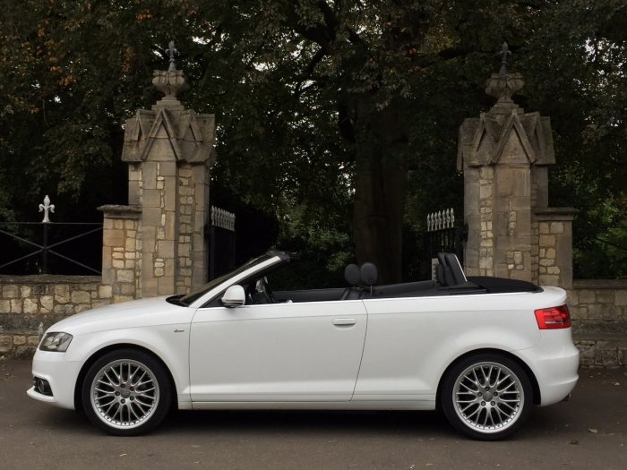 Audi A3 2.0 TDI Diesel S Line 2dr S Tronic Auto Automatic Cabriolet Convertible Diesel White