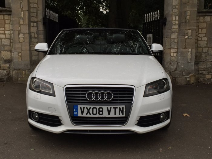 Audi A3 2.0 TDI Diesel S Line 2dr S Tronic Auto Automatic Cabriolet Convertible Diesel White