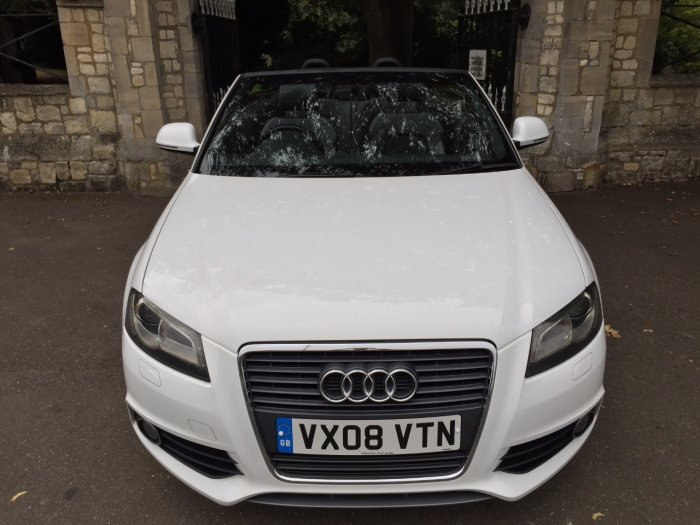 Audi A3 2.0 TDI Diesel S Line 2dr S Tronic Auto Automatic Cabriolet Convertible Diesel White